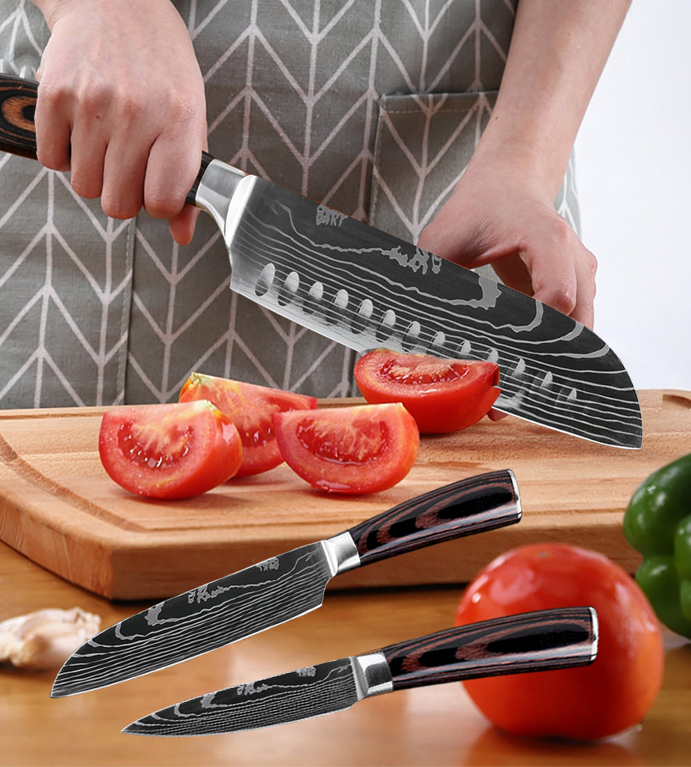  Yatoshi 7 Piece White Knife Set - Pro Kitchen Knife